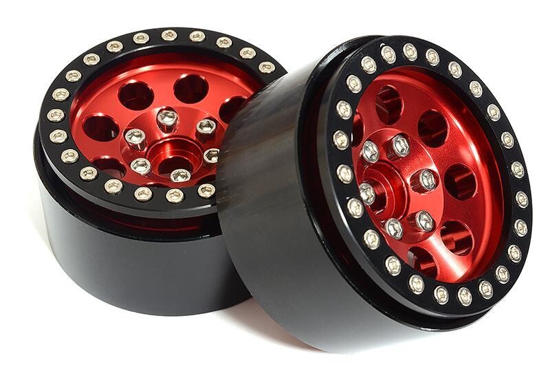 Integy 1.9 Size Billet Machined Alloy 8H Spoke Wheel(2) 90g Each C31371RED