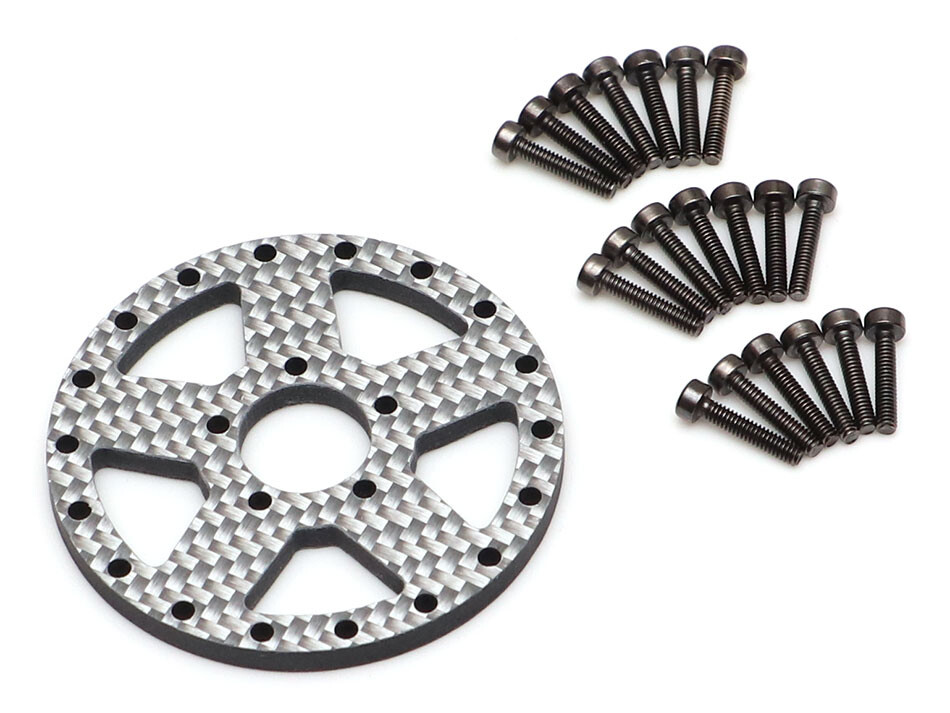 Boom Racing ProBuild™ 1.9&quot; CF5 Carbon Fiber Faceplate (1) Silver BRPBF003CFS