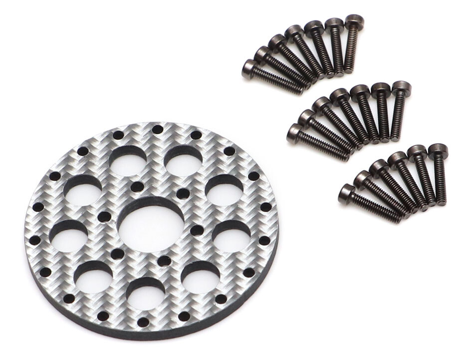 Boom Racing ProBuild™ 1.9&quot; CR6 Carbon Fiber Faceplate (1) Silver BRPBF006CR6S