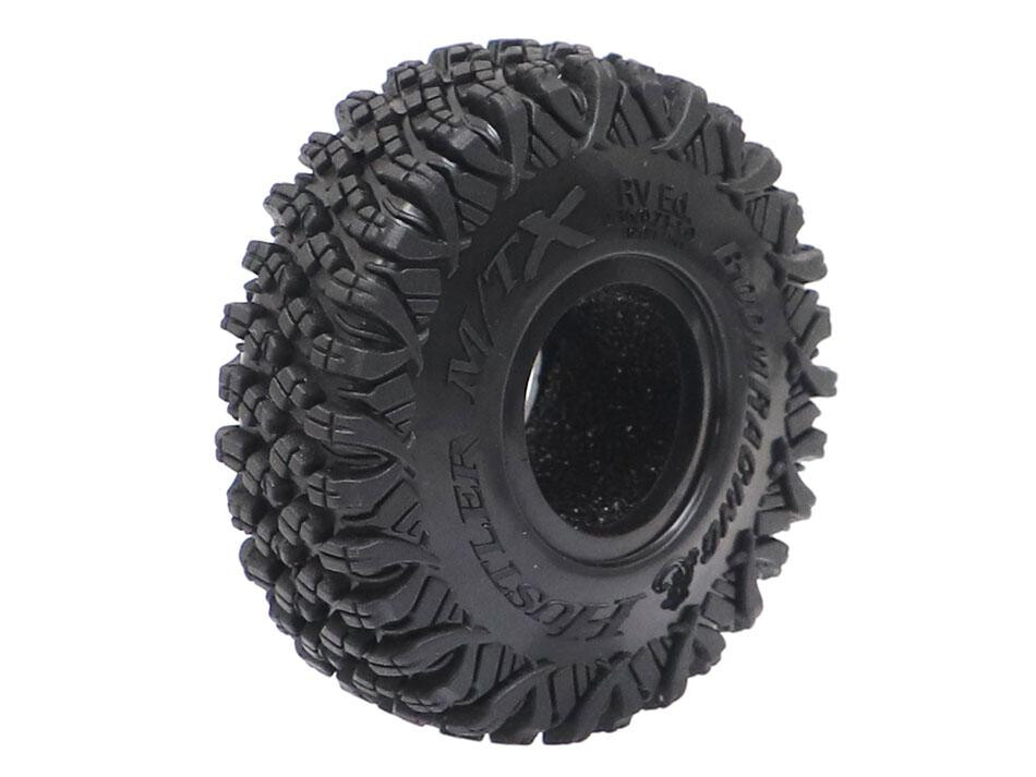 Boom Racing 1.0&quot; Hustler M/T Xtreme Richard Vasquez Edition RC Tire GEKKO Black 60x18.7mm Open Cell Foams (2) BRTR1-H60BKD