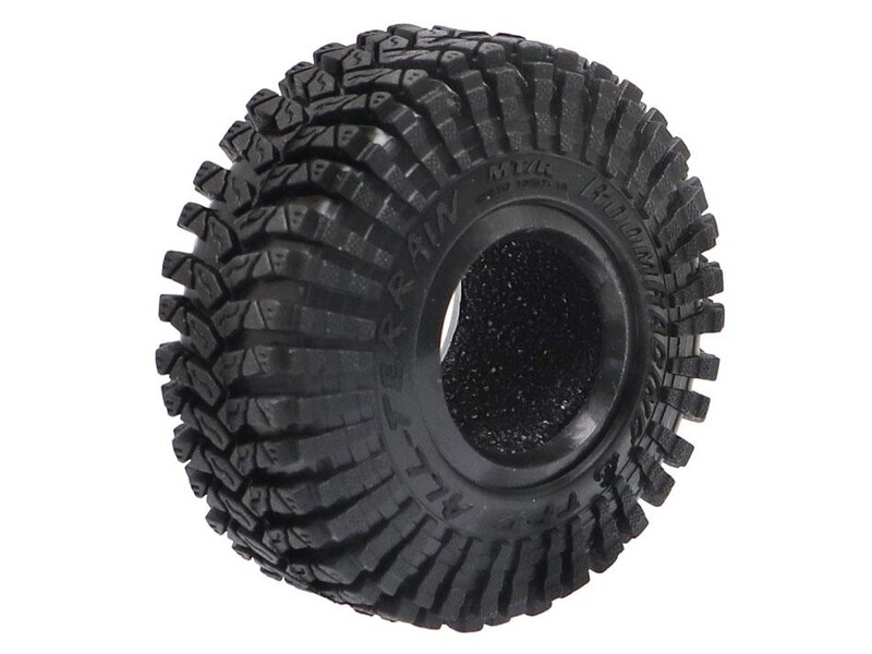 Boom Racing 1.0&quot; TPD All-Terrain RC Tire GEKKO Black 52x18.7mm Open Cell Foams (2) BRTR1-T52BKD