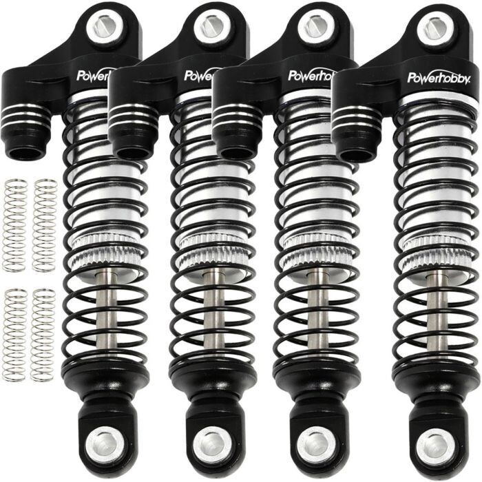 Powerhobby Aluminum 51mm Long Travel Shocks for Traxxas TRX4M Black PHBTRX597Black