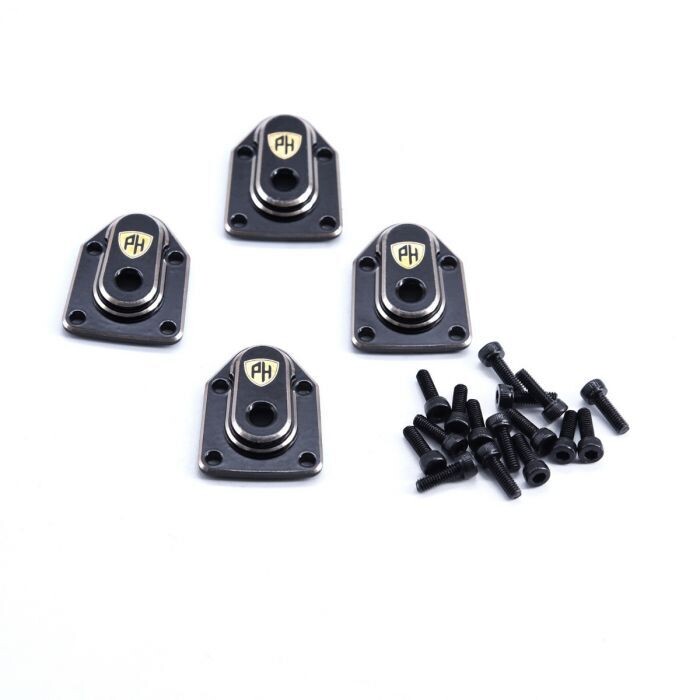Powerhobby Brass Portal Axle Covers Axial 1/18 Capra UTB18 Black PHB5166