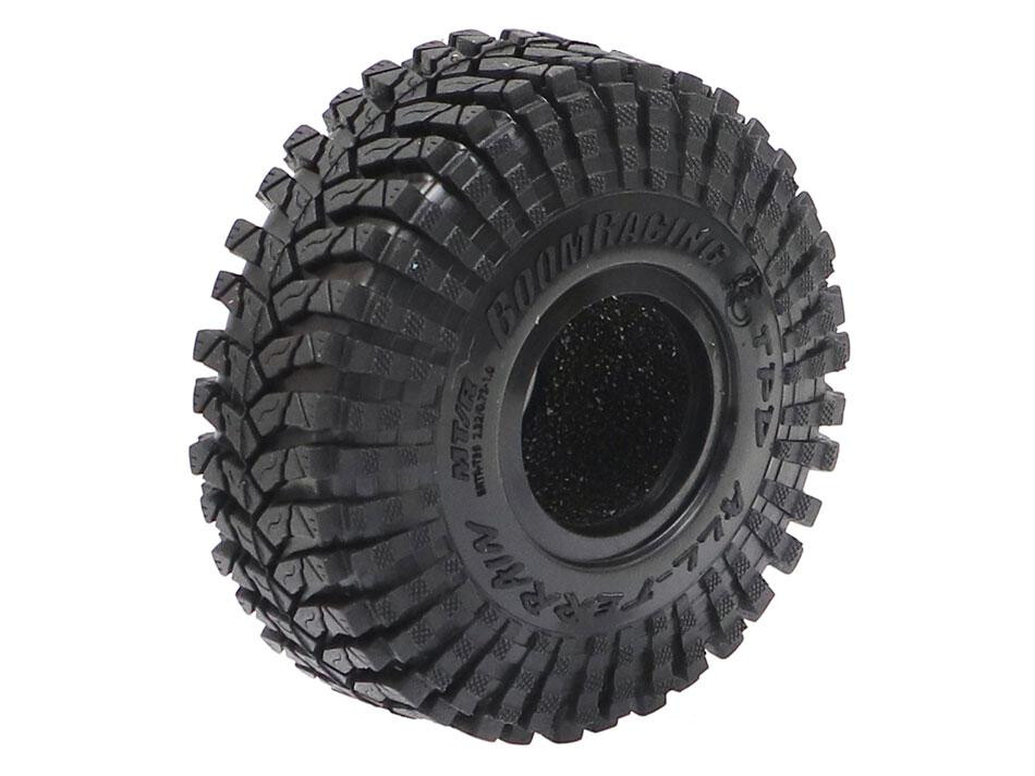 Boom Racing 1.0&quot; TPD All-Terrain RC Tire GEKKO Black 59x18.7mm Open Cell Foams (2) BRTR1-T59BKD