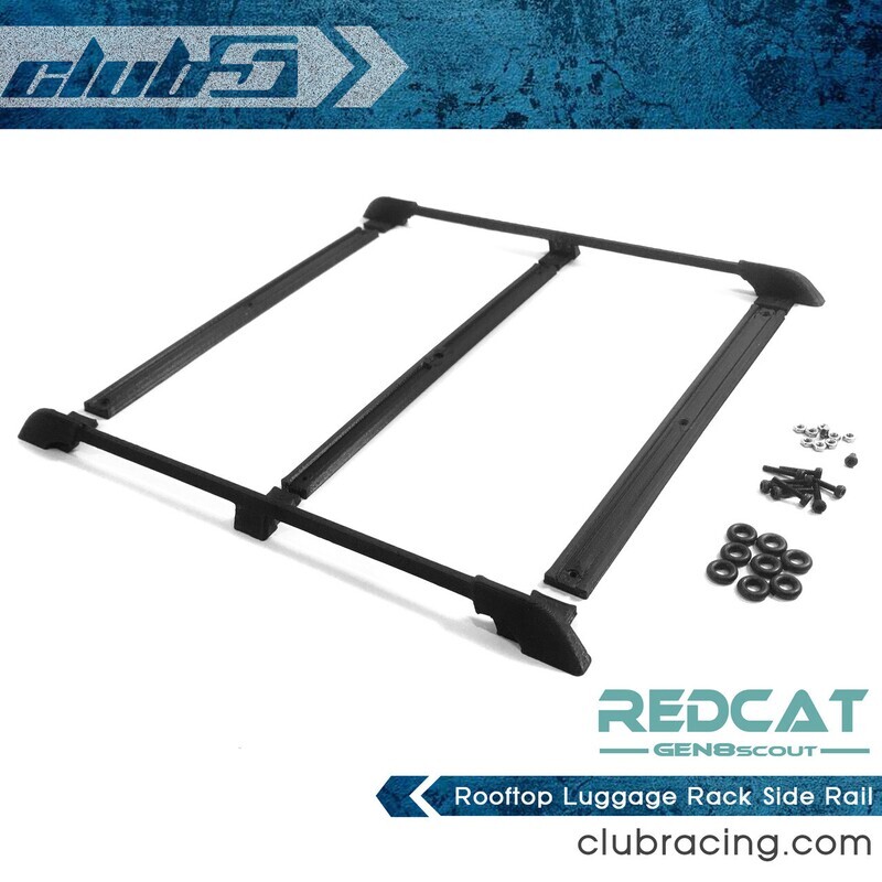Club 5 Rooftop Luggage Rack Side Rail for Redcat GEN8 Stock Body C-GEN8-0055