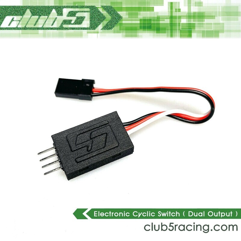 Club 5 Electronic Cyclic Switch ( Dual Output ) for RC Aux Channel Lighting Control C-S07099-1