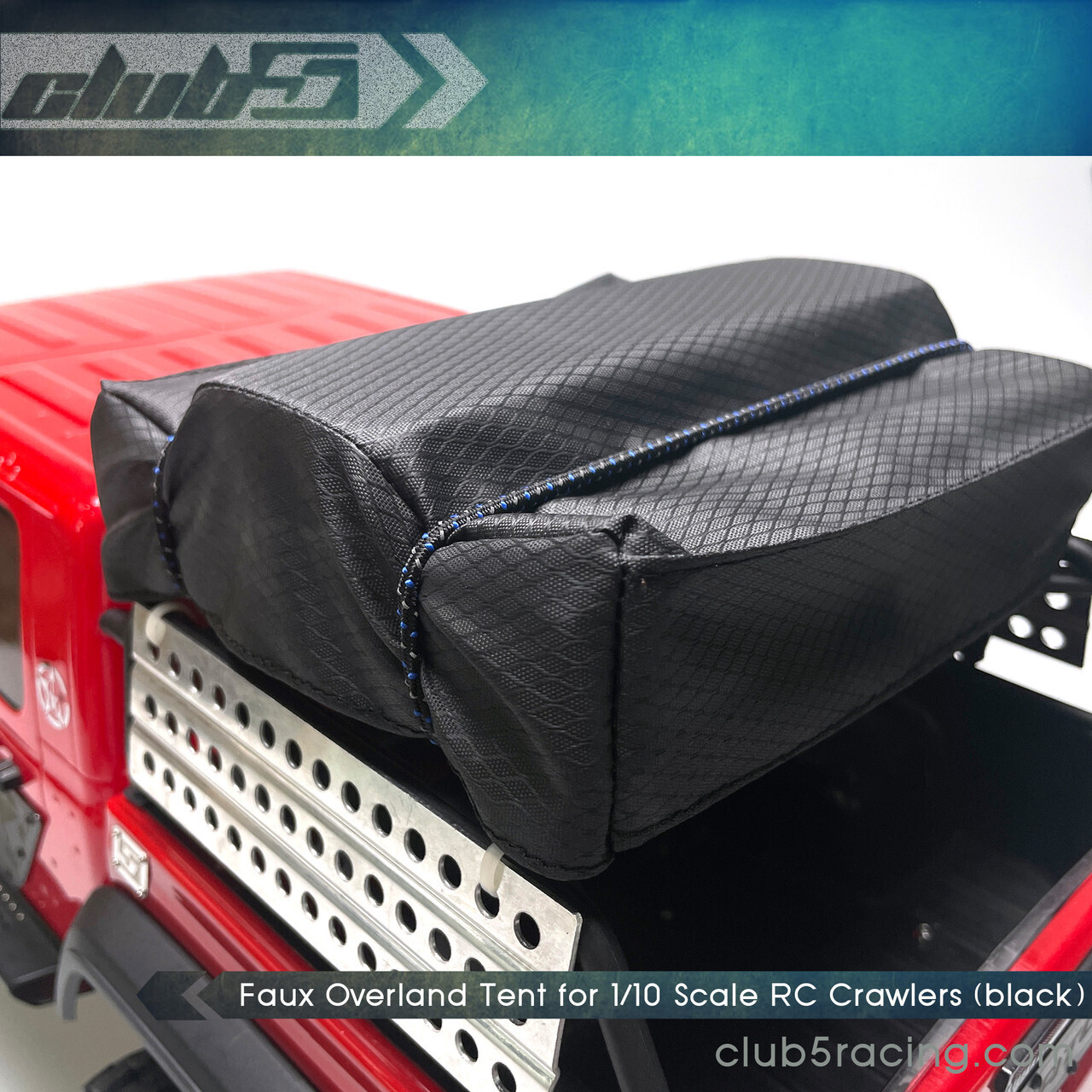 Club 5 Faux Overland Tent for 1/10 Scale RC Crawlers ( Black ) C-RC-0041