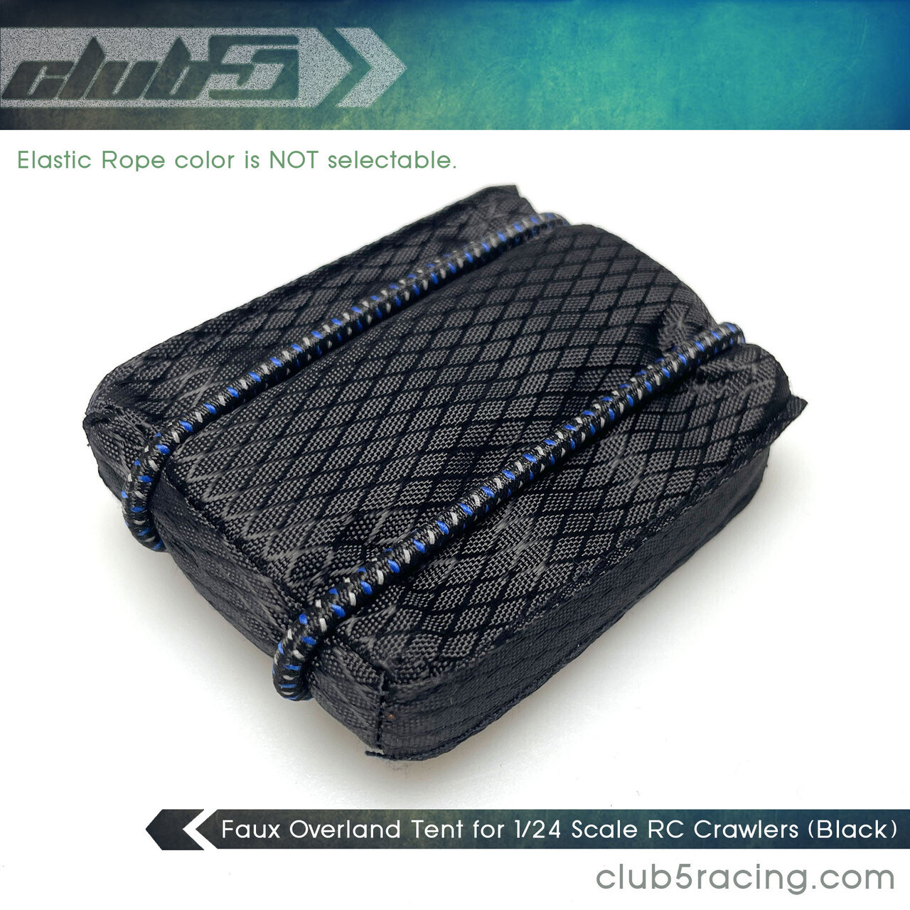 Club 5 Faux Overland Tent for 1/24 Scale RC Crawlers (Black) C-RC-0050