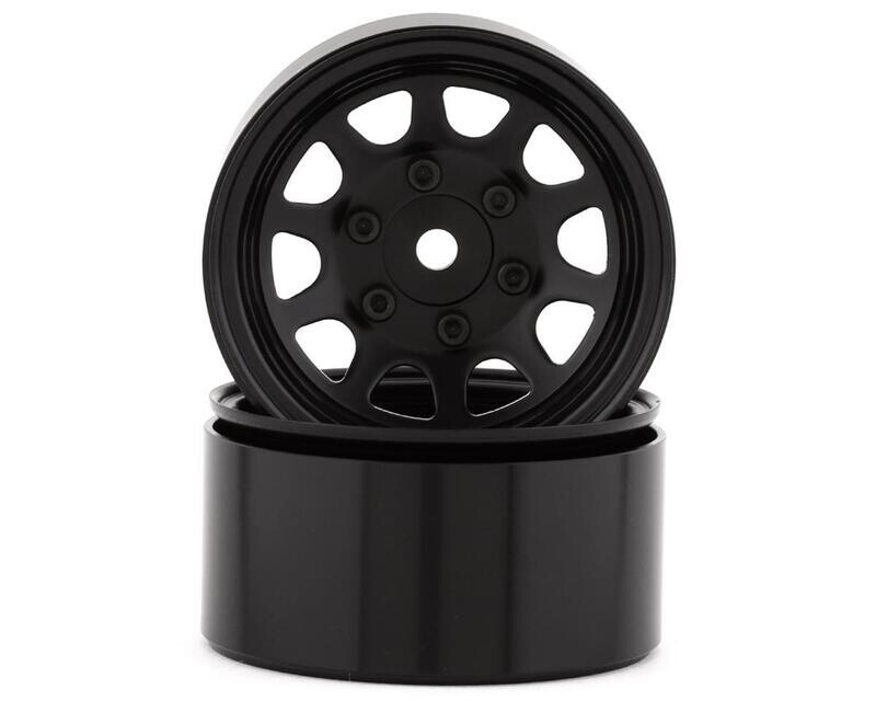 SSD RC D Hole 1.55” Steel Beadlock Crawler Wheels (Black) (2) SSD00488