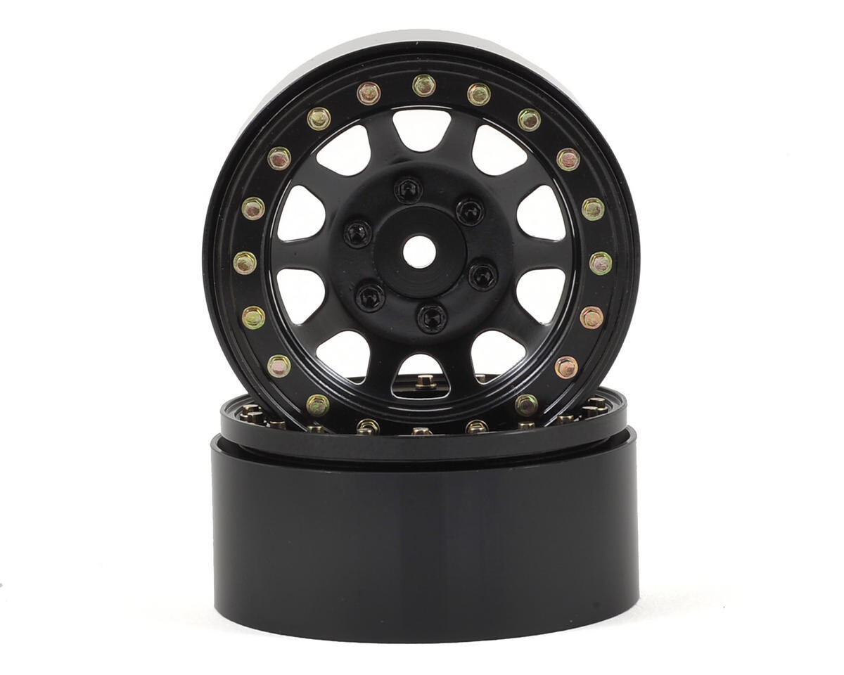 SSD RC D Hole 1.9&quot; Steel Beadlock Crawler Wheels (Black) (2) SSD00003