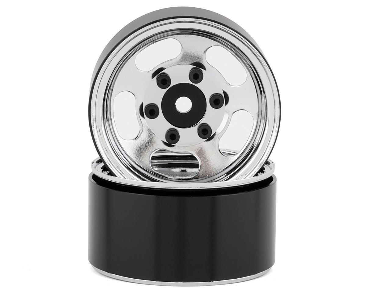 SSD RC Slot 1.55” Steel Beadlock Crawler Wheels (Chrome) (2) SSD00475