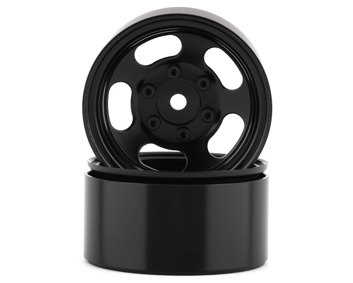 SSD RC Slot 1.55” Steel Beadlock Crawler Wheels (Black) (2) SSD00478