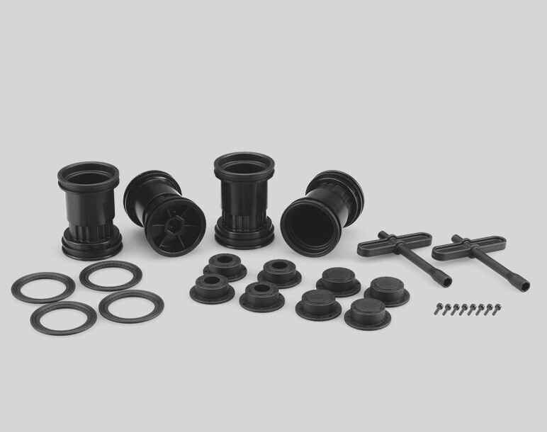 Jconcepts Tribute - 1/24th Mini Monster Truck Wheel w/ Accessories (black) - 4pc. JCO3442B