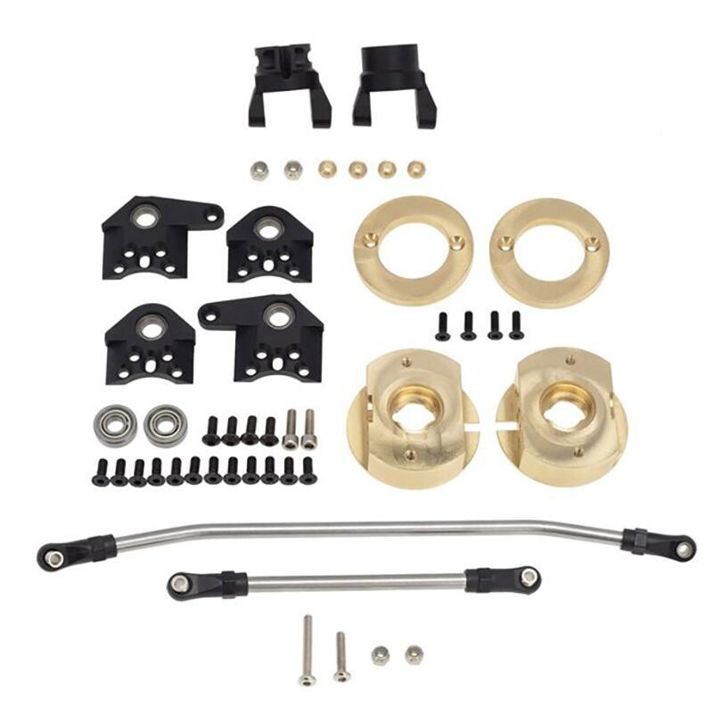 Integy Alloy Caster, Steering Blocks Weight +146g Each w/Linkages for Wraith 2.2 &amp; RR10 C31496BLACK