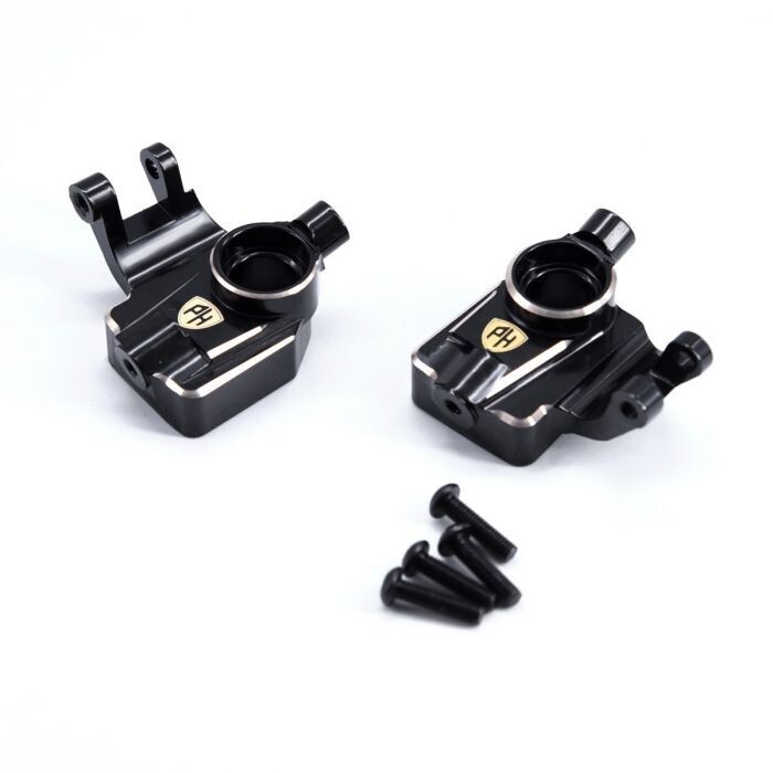 Powerhobby Brass Portal Steering Knuckles AXIAL UTB18 Capra Black PHB5168