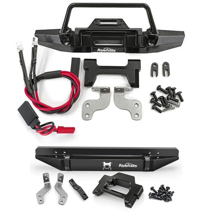 Powerhobby Front and Rear Bumper w Lights FOR Traxxas TRX-4M PHB5358