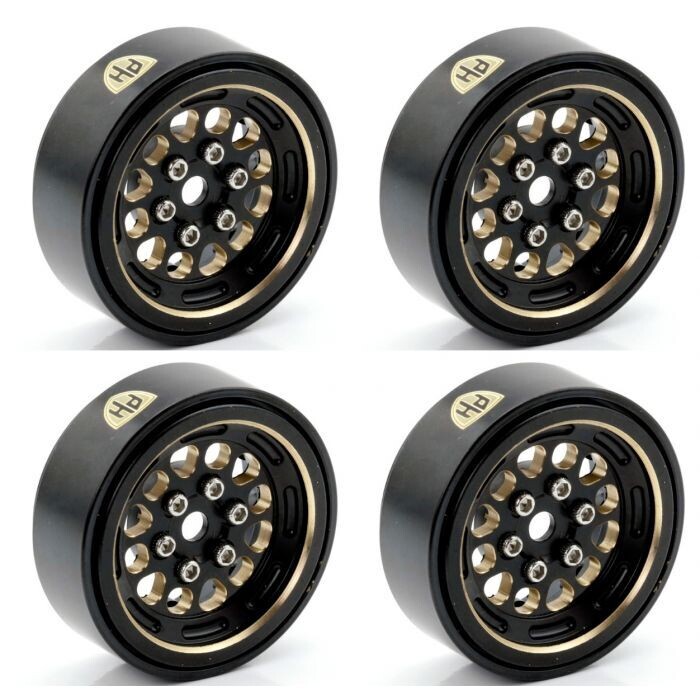 Powerhobby 1.0" Black Brass Beadlock Wheels PHSCX2491