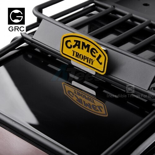 GRC 1/10 Metal Sticker Camel Trophy Badge LOGO with Mount for D90 D110 GAX0107A