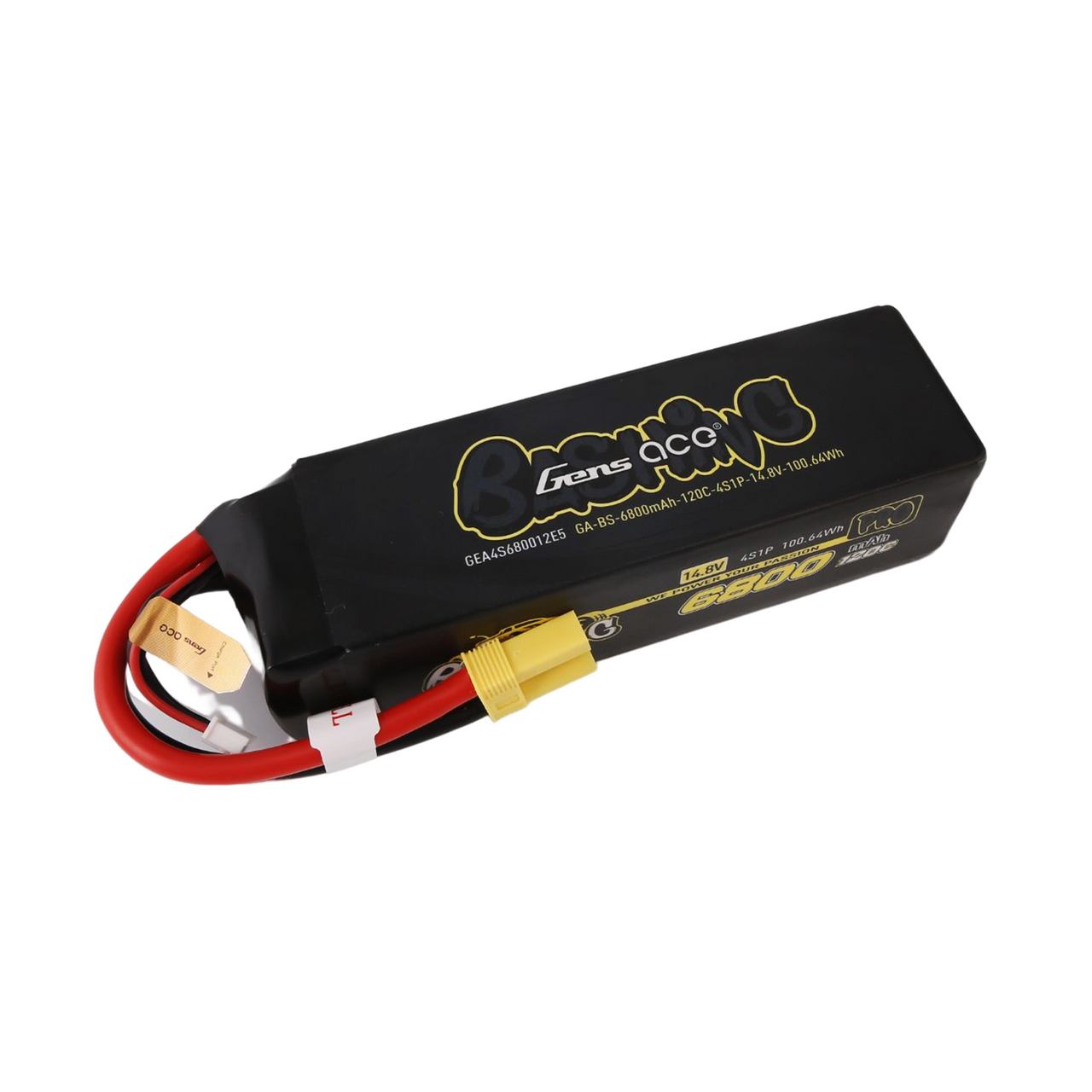 Gens Ace 4S Bashing Pro LiPo Battery Pack 120C (14.8V/6800mAh) w/EC5 Connector GEA4S680012E5