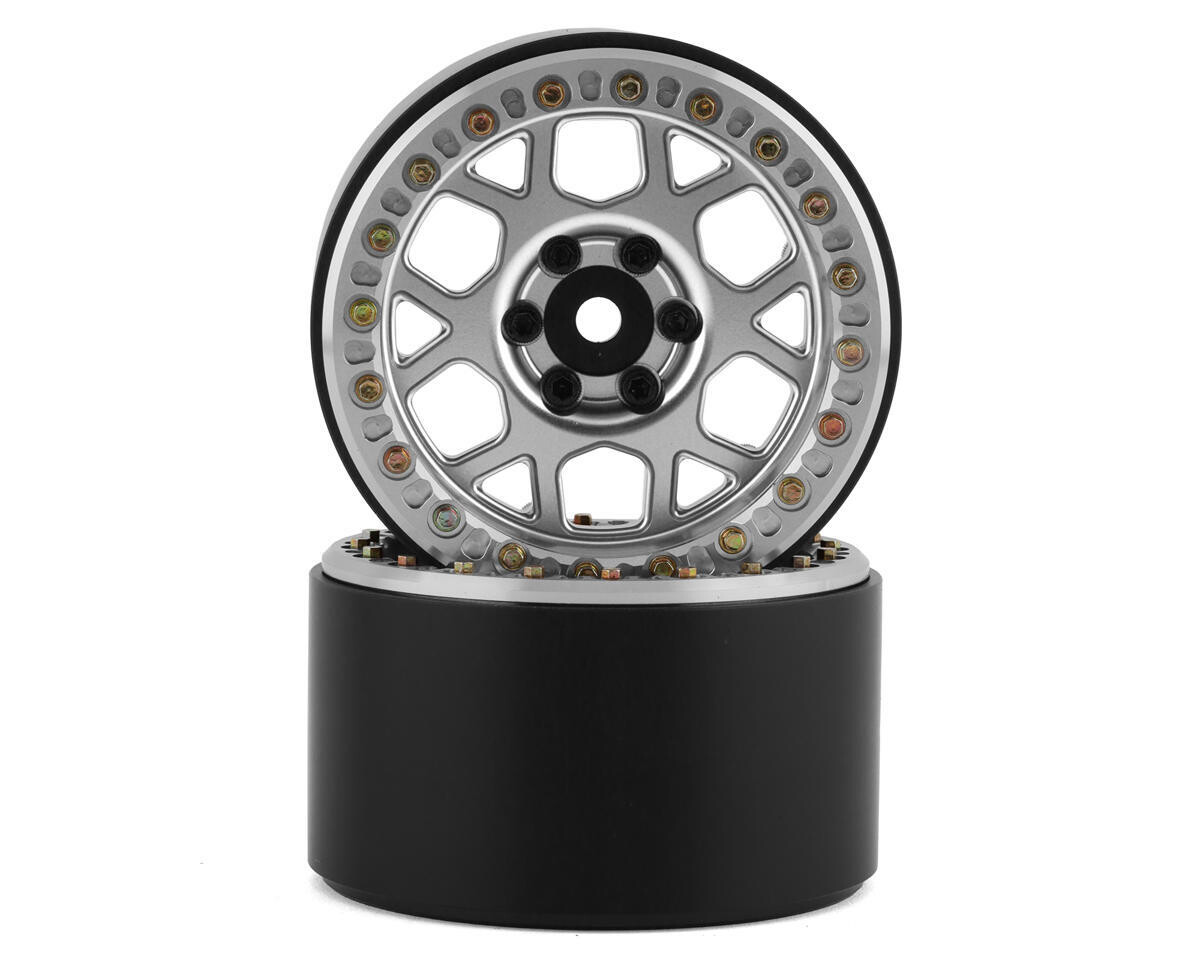 SSD RC 2.2” Boxer Beadlock Wheels (Silver) (2)  SSD00563