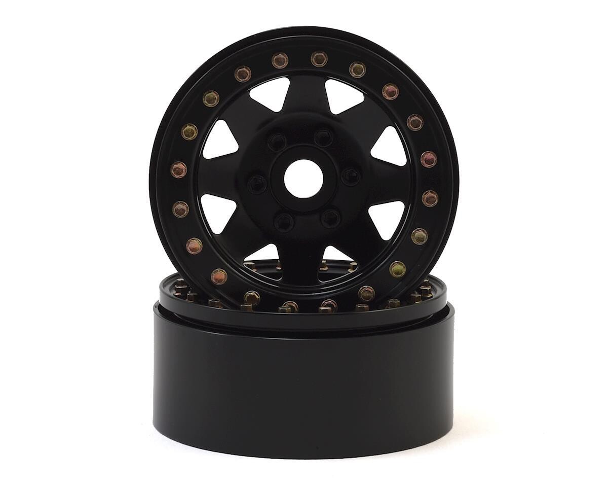 SSD RC 1.9&quot;&quot; Steel 8 Spoke Beadlock Wheels (Black) (2) SSD00254