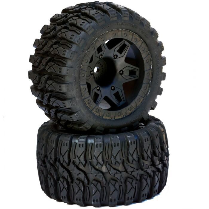 Powerhobby Defender 2.8 Belted Stadium Truck Tires 0 Offset FOR Traxxas Front 2WD Electric PHT2177-10