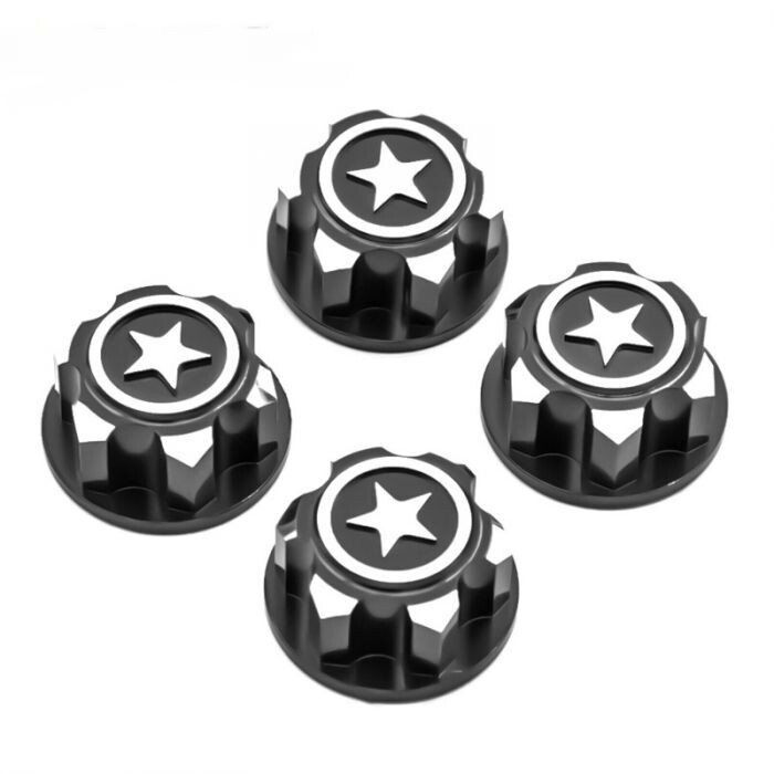 Powerhobby 17mm Aluminum Hex Wheel Nuts Black (4) PHB5330Black