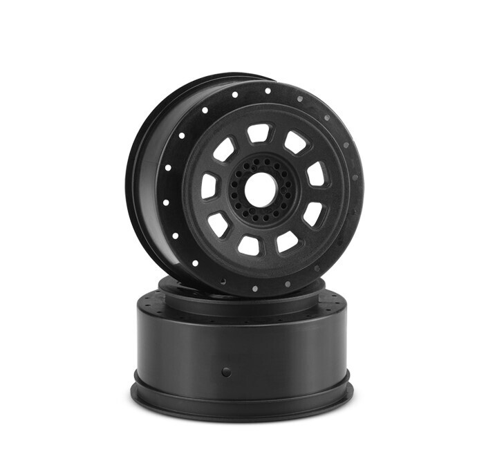 JConcepts 9-Shot 17mm Hex Wheels, Black, for 1/8th Buggy Using SCT Tires, 2pc JCO3421B