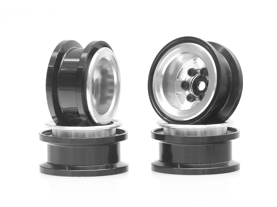 Boom Racing KRAIT™ 1.0&quot; TE37 Beadlock Wheel Lite Version (4) Silver BRW780939TE37-S