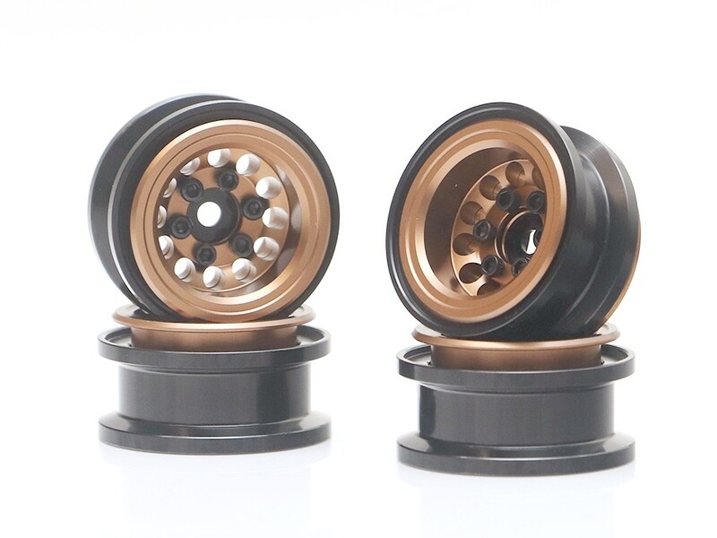 Boom Racing KRAIT™ 1.0&quot; Terra Beadlock Wheel Lite Version (4) Bronze BRW780939TERRA-BZ (Mounted)