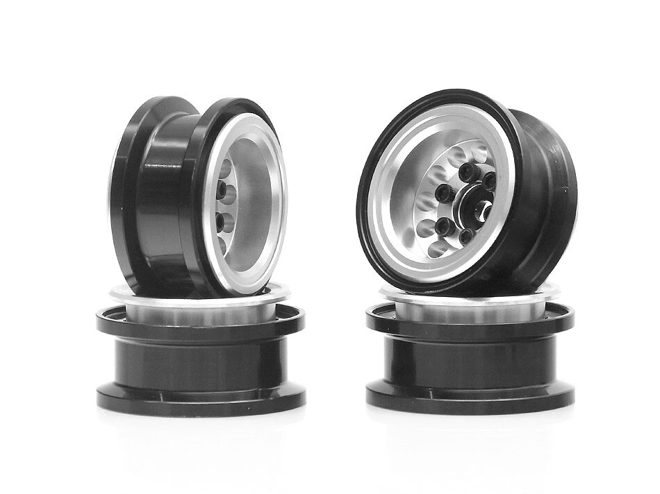 Boom Racing KRAIT™ 1.0&quot; Terra Beadlock Wheel Lite Version (4) Silver BRW780939TERRA-S