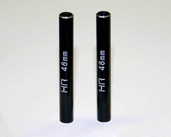 Hot Racing Aluminum Standoff Post Link 6x48mm w/ M3 Threads, Black, 2pcs HRARCL64801