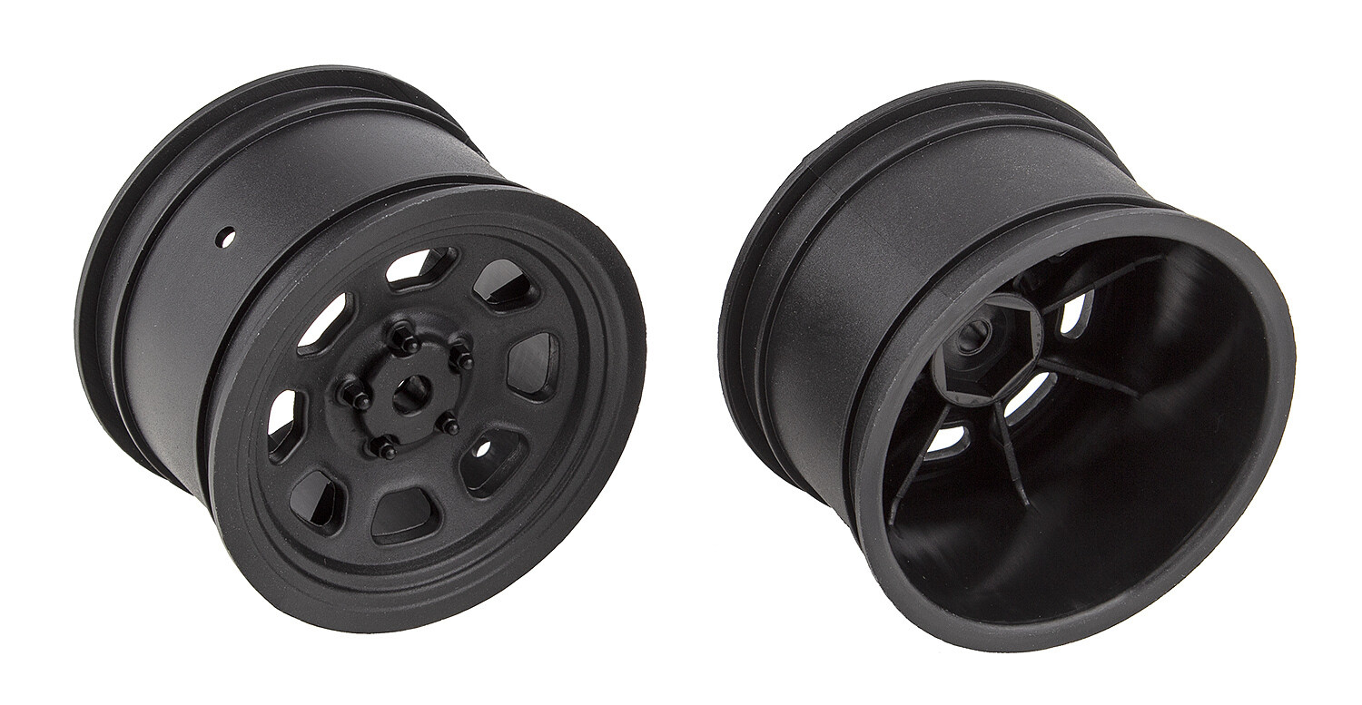 Associated SR10 Black Rear Wheels, 1 pair ASC71097
