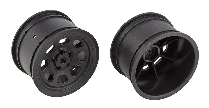Associated SR10 Black Rear Wheels, 1 pair ASC71097