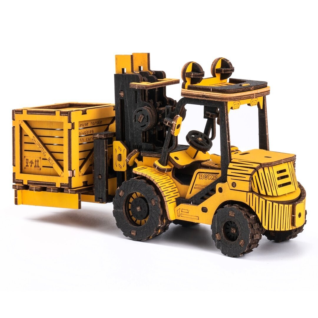 Robotime Engineering Vehicle 3D Wood Puzzle; Forklift ROETG413K
