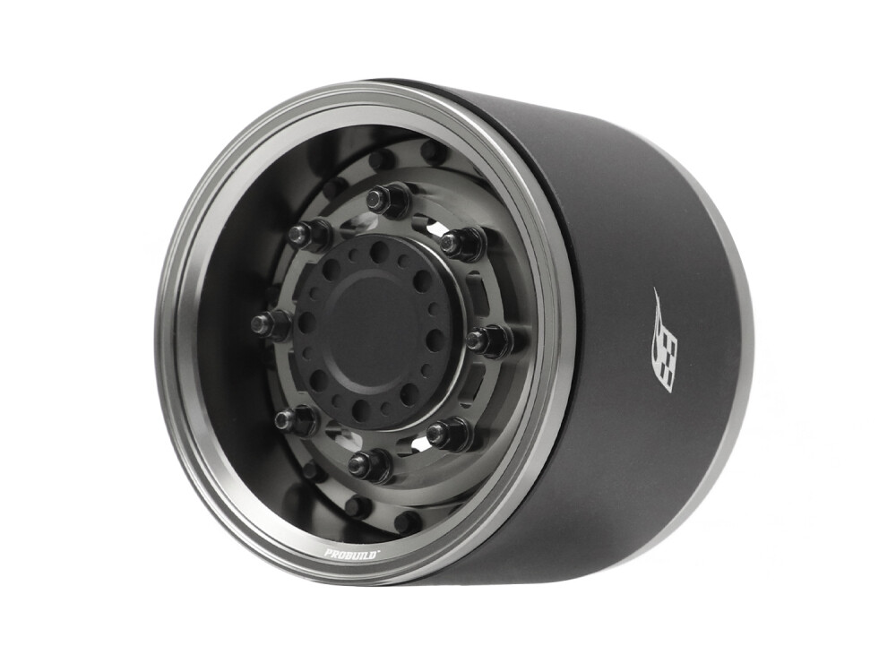 Boom Racing ProBuild™ 1.9&quot; Extra Wide COMBAT Adjustable Offset Aluminum Beadlock Wheels (2) Gun Metal BRPB079GMGM-EW