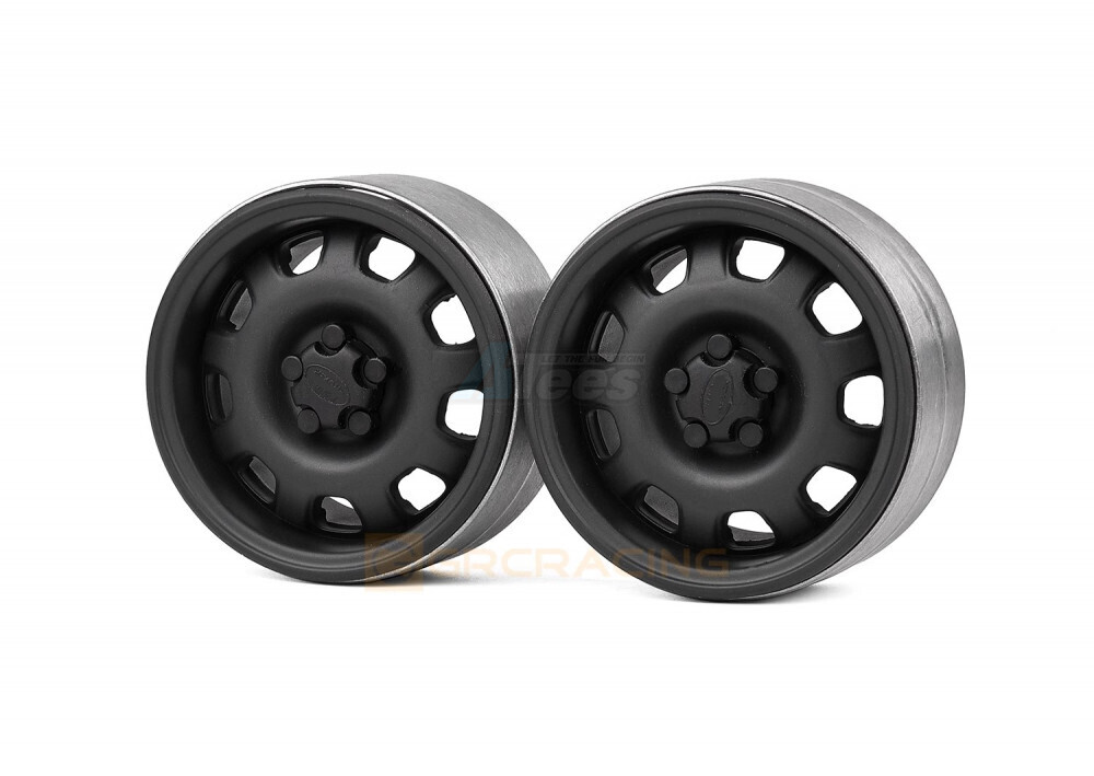 GRC 1.9 Metal Beadlock Wheel G10 (2) Black G0130KB