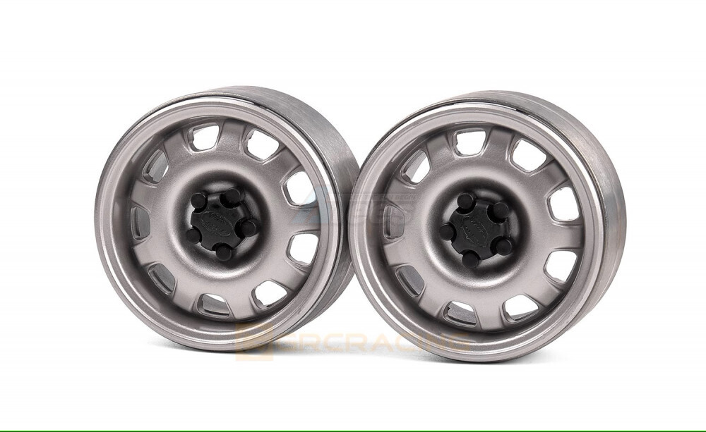 GRC 1.9 Metal Beadlock Wheel G10 (2) Silver G0130KS