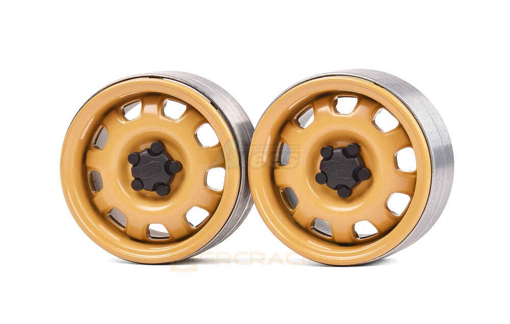 GRC 1.9 Metal Beadlock Wheel G10 (2) Yellow G0130KY