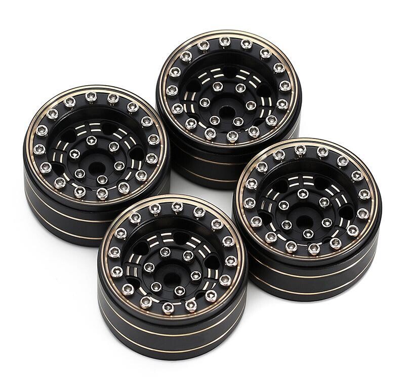 Integy Brass Alloy Machined Beadlock Wheels(4) 45g Each for Traxxas 1/18 TRX-4M Crawler C33028