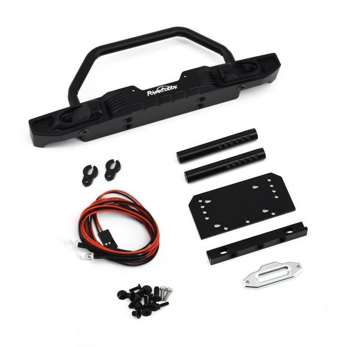 Powerhobby Aluminum Front Bumper w LED Lights 1/10 PHB5903