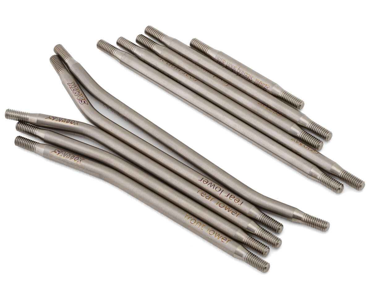 Samix SCX10 Pro Titanium High Clearance Links (10) (Chassis Mounted Servo) w/Steering Links SAMSCX10P-5025FLSC
