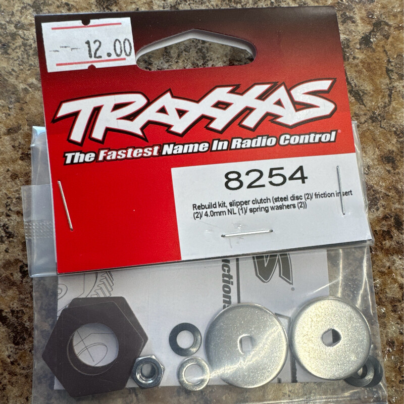 Traxxas TRX-4 Rebuild kit, slipper clutch (steel disc (2)/ friction insert (2)/ 4.0mm NL (1)/ spring washers (2)) 8254