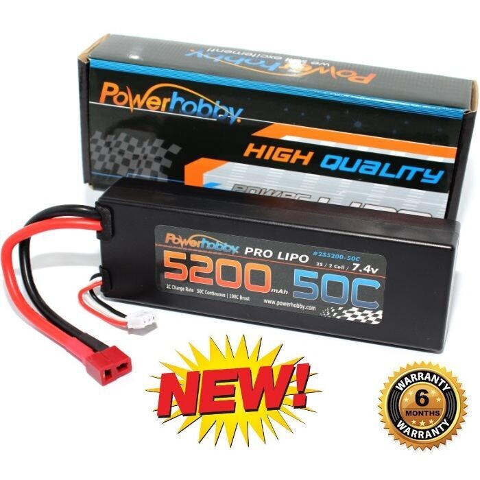 PowerHobby 3S 11.1V 5200mAh 50C Lipo Battery Pack w Deans Plug PHB3S520050CDEANS