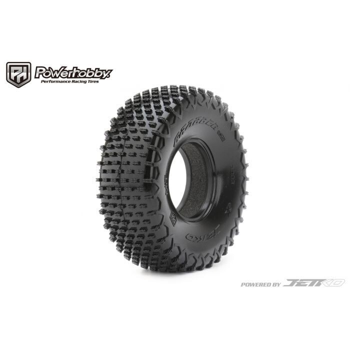 Powerhobby 1.9&quot; Grabber Ultra Soft 1/10 Rock Crawler Tires w Foams (2) PHT3003