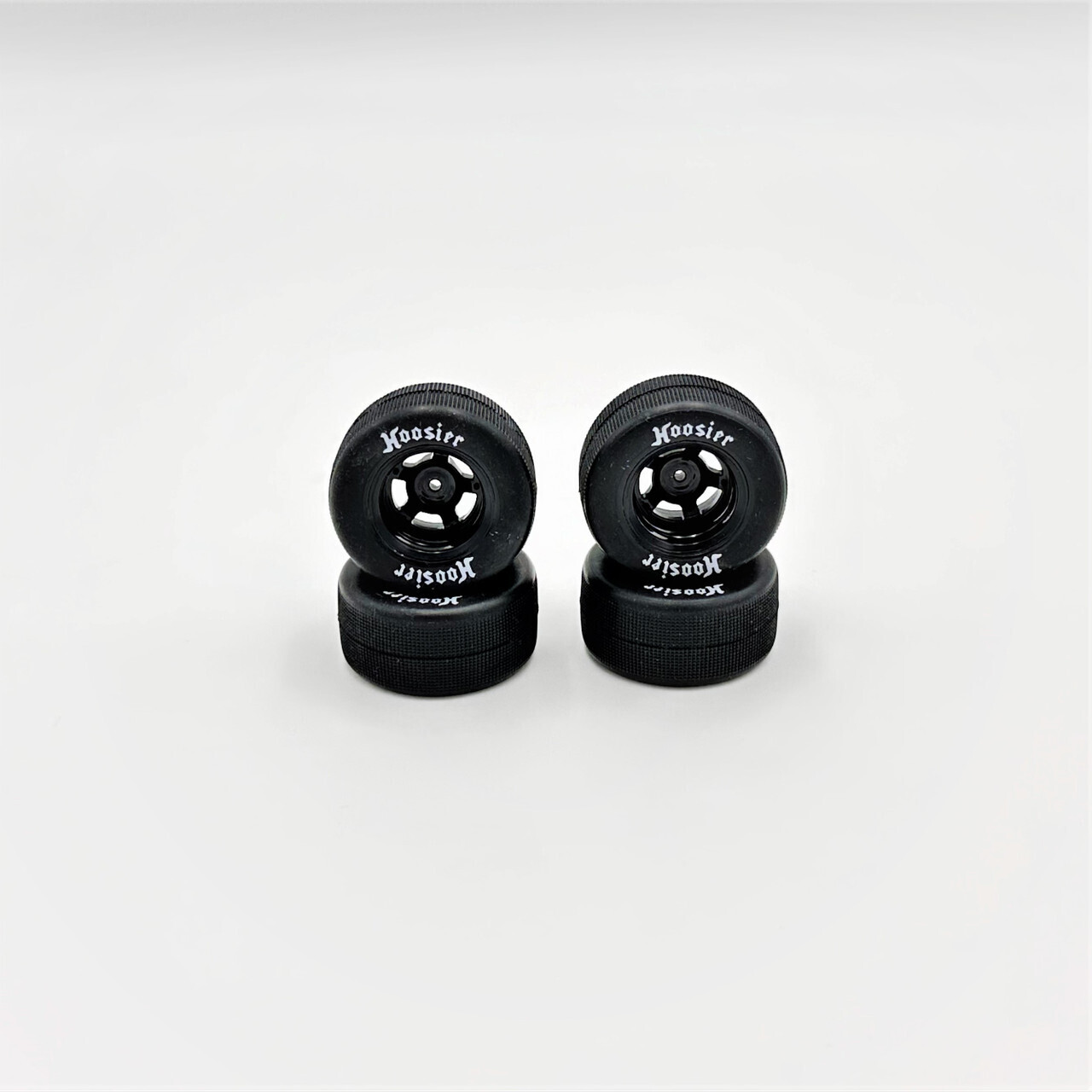 1RC FR/RR Soft Tires &amp; Black Wheels, 1/18 Asphalt LM (4) 5562