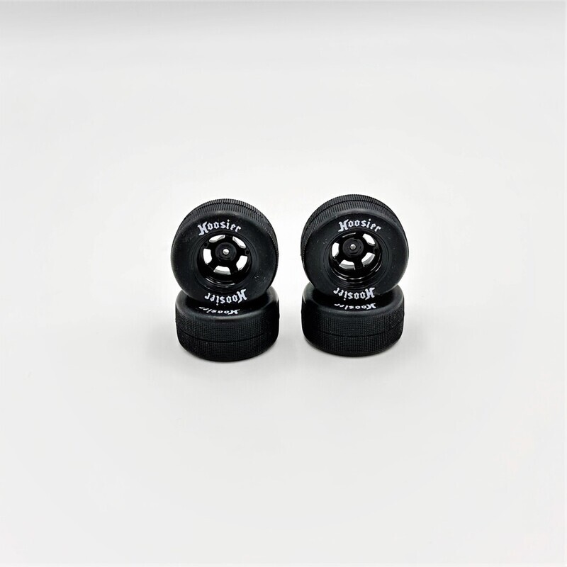 1RC FR/RR Soft Tires &amp; Black Wheels, 1/18 Asphalt LM (4) 5562