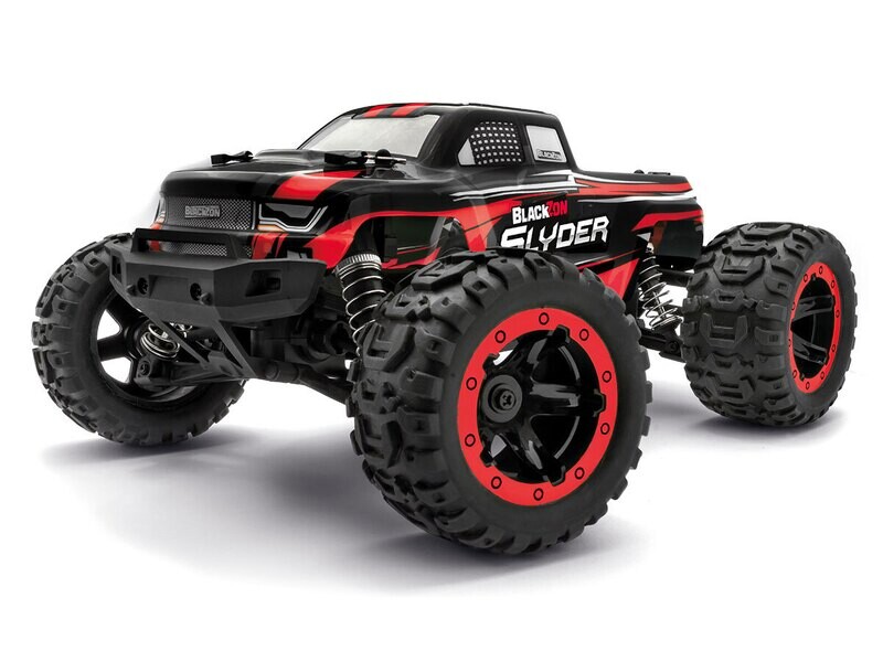 Blackzon Slyder MT 1/16 4WD Electric Monster Truck - Red BZN540098