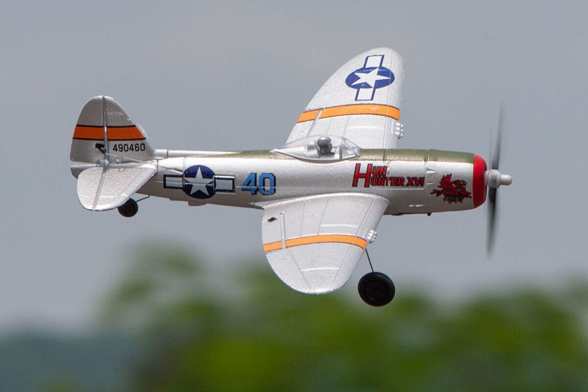 Rage R/C P-47 Thunderbolt Micro RTF Airplane with PASS (Pilot Assist Stability Software) System RGRA1307