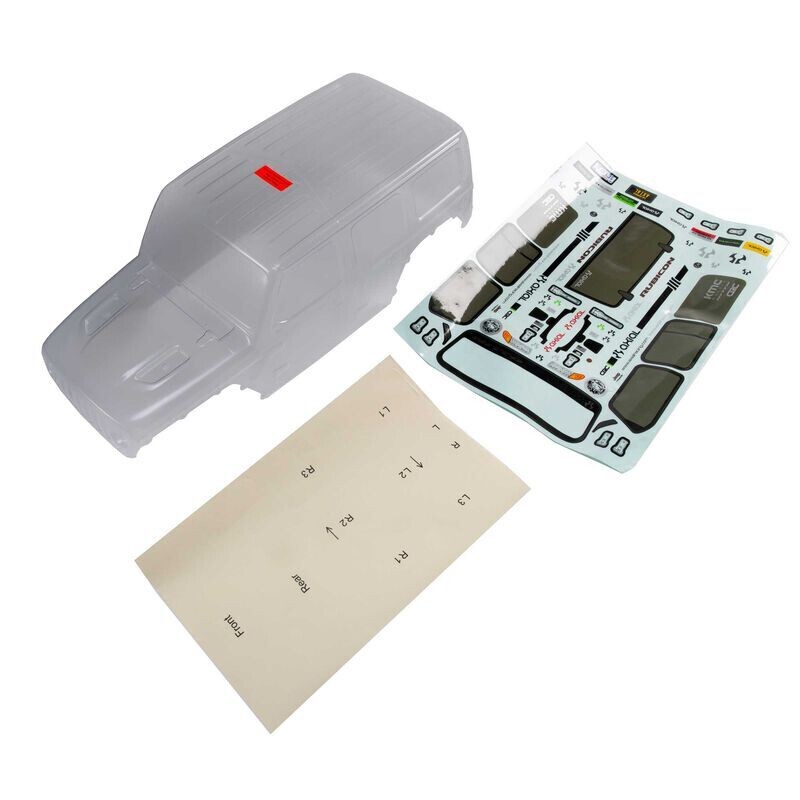 Axial Clear Body, Jeep JL 4-Door Wrangler: SCX10 III AXI230015